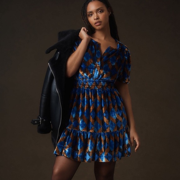 Anthropologie Somerset Mini Dress Velvet Edition – Size L - Picture 2 of 9